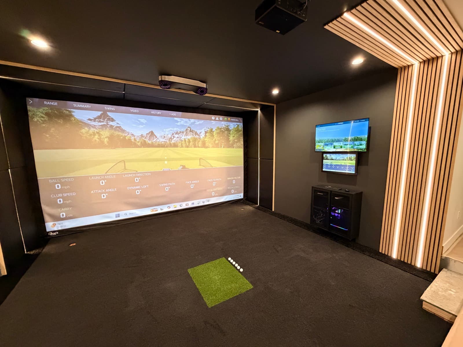 A Gimme Golf installation; final equipment and finishes vary by project
